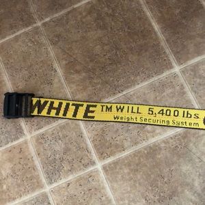off-white belt, one size, black and yellow.